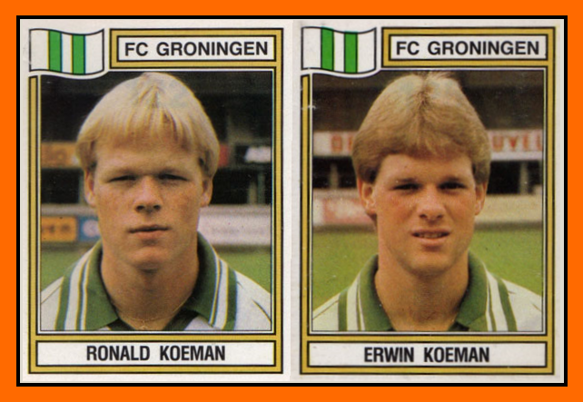 Os irmãos Koeman na temporada 1982-1983.