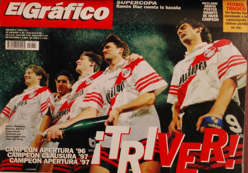 River tricampeão argentino em 1997