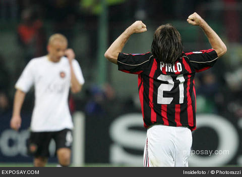 andrea pirlo uefa champions league semi final manchester united vs ac milan may 2 2007 0qi8v6