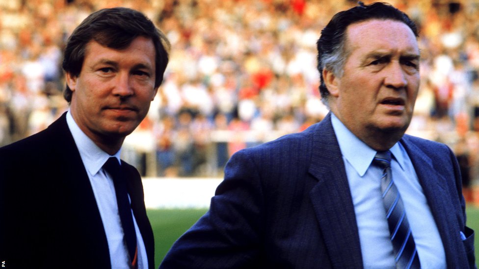 Ferguson e Jock Stein: perda dolorosa.