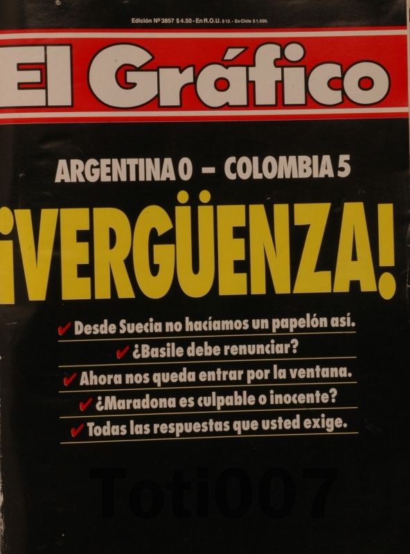... E o contraste com a imprensa argentina.