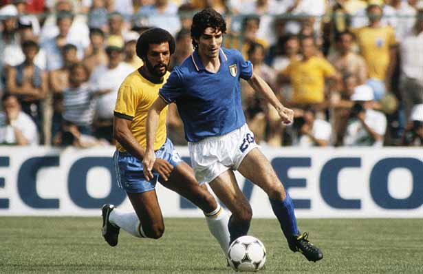 Rossi e a bola: perigo constante para o Brasil.