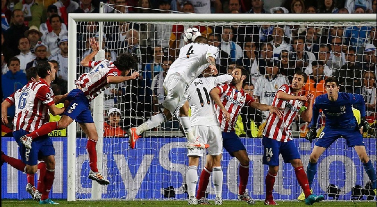 A salvadora cabeçada de Sergio Ramos...