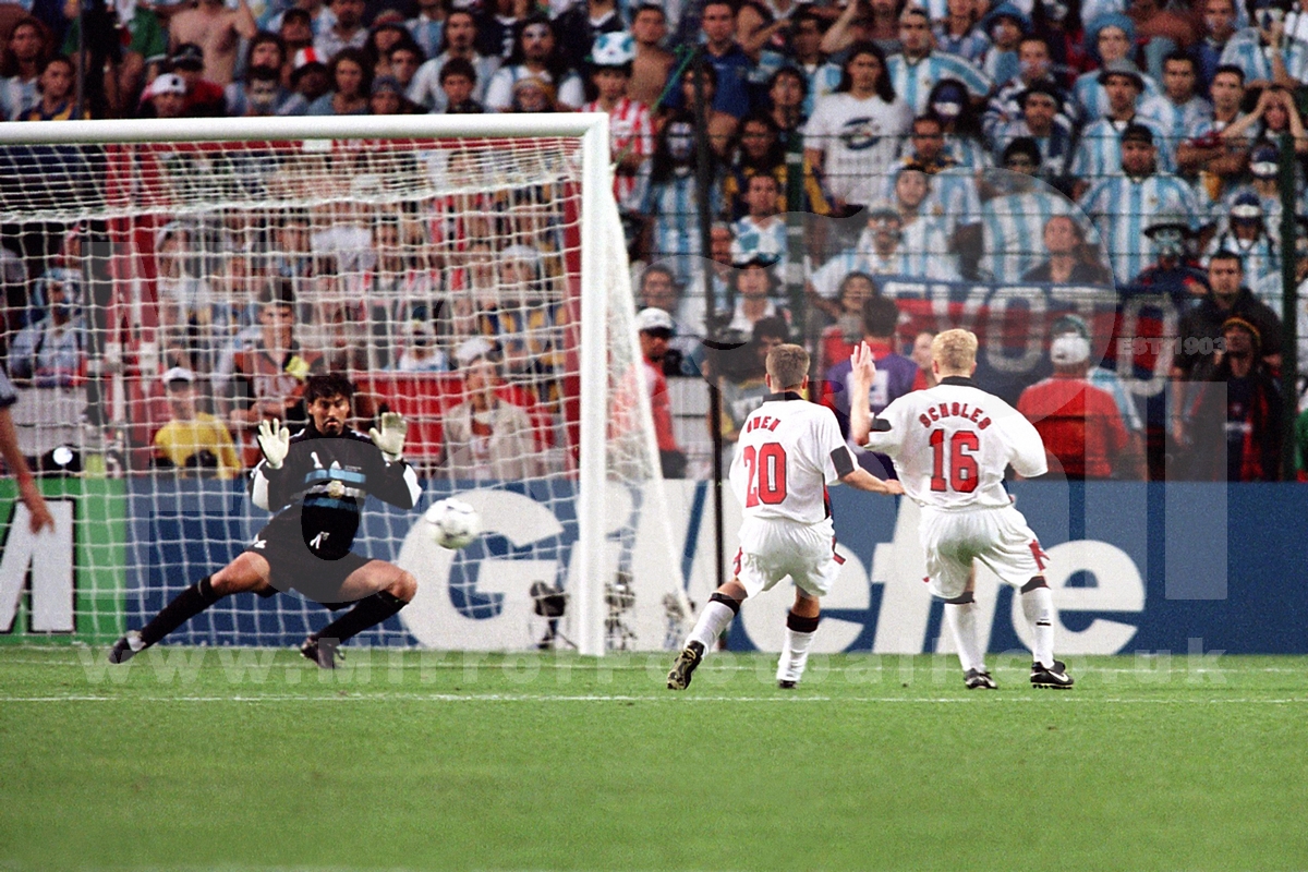 ARGENTINA 2 (4)X(3) 2 INGLATERRA, COPA 1998, OITAVAS DE FINAL