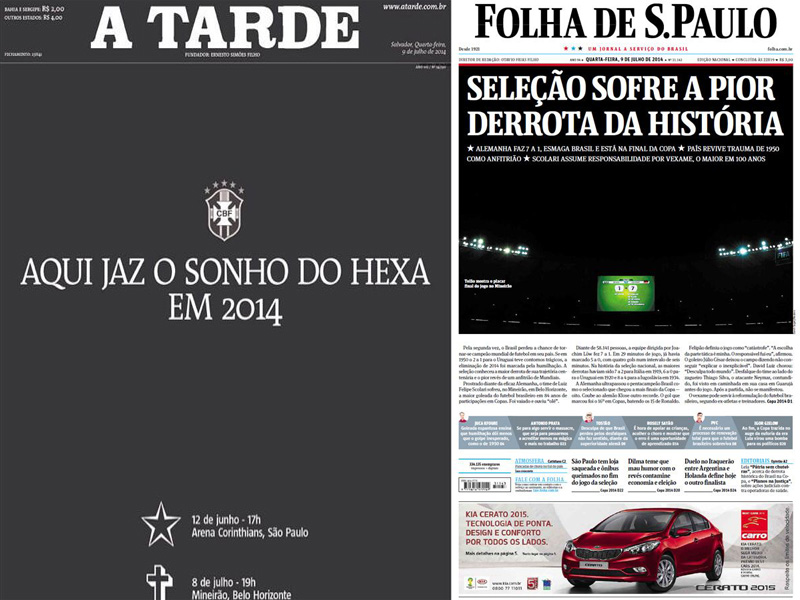 A Tarde (Brasil) e Folha de S.Paulo (Brasil).