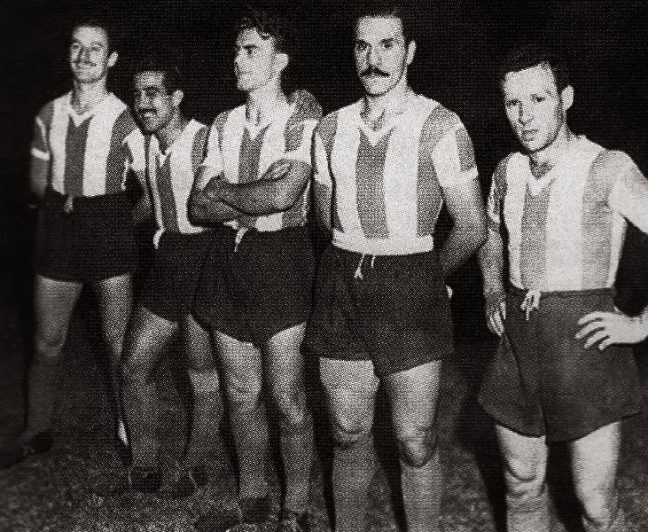 Mario Boyé, "Tucho" Méndez, Alfredo Di Stéfano, José Manuel Moreno e Félix Loustau, o "pequeno" ataque argentino em 1947. Pobres rivais...