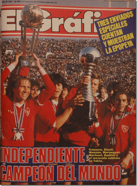 1983 Jorge Burruchaga, Enzo Trossero, Enrique Bochini - Copa Libertadores  de America